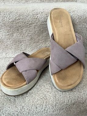 Koolaburra UGG Mauve Slide Sandals Womens 7 Carenza Platform Cottage Romantic